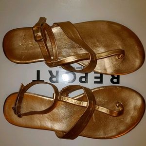 Lulus Gold Thong Sandals